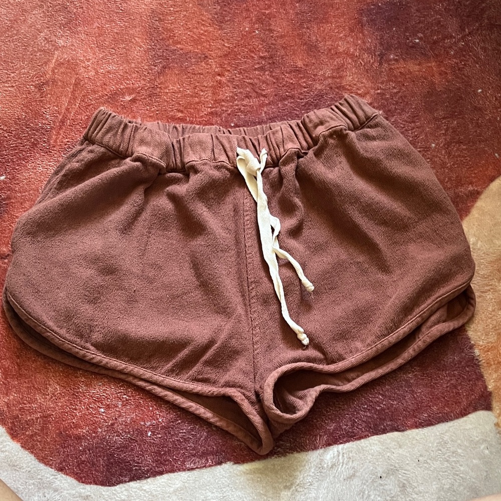Free People Athletic Shorts in Warm Brown